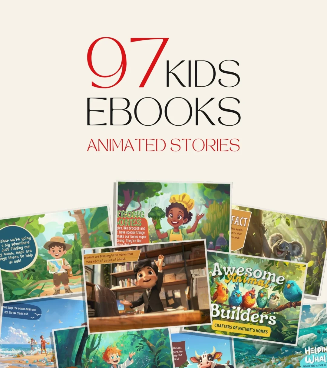 97 Kids Animated Stories - Canva Templates
