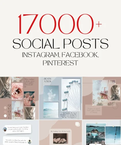 17000 Social Media Post for Digital Product Sellers - Canva Templates